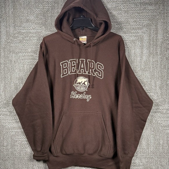 Hershey Bears Sweatshirt Small Brown Hooded Logo AHL Hockey‎ Calder Cup - Picture 1 of 7